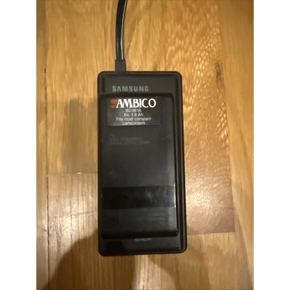 vintage ambico camcorder charger & battery 80-9816 6V 1.8 Ah